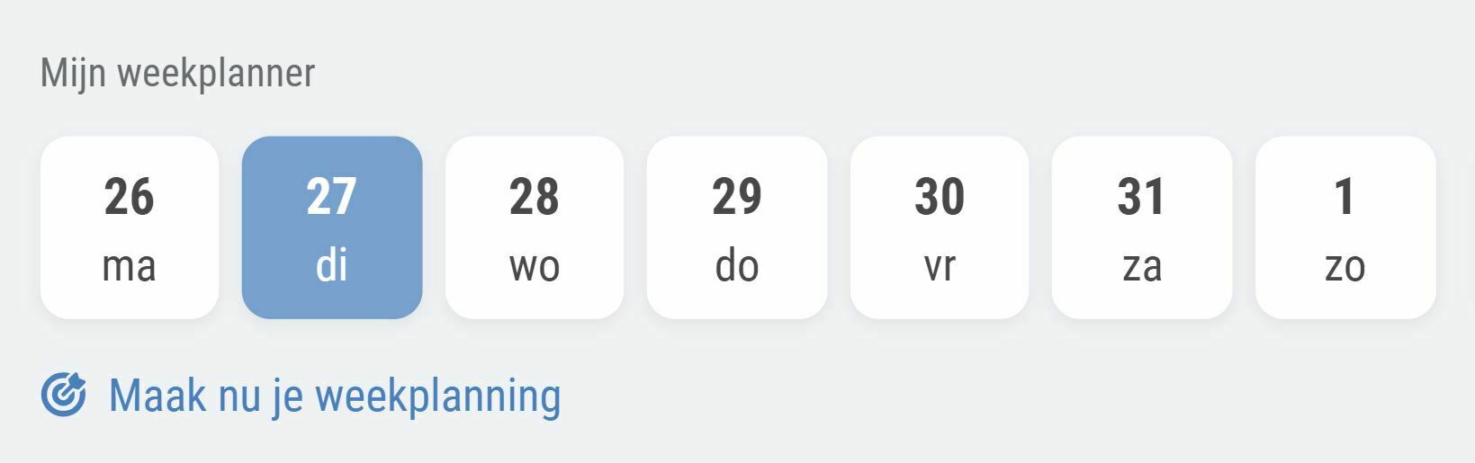 Voorbeeld weekplanner